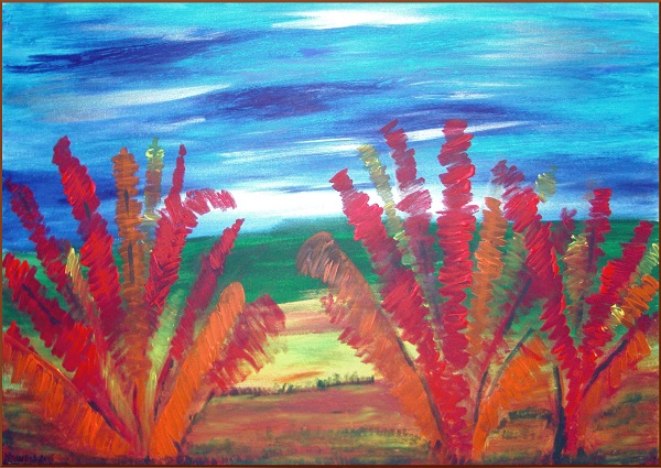 Weites Latino-Land, Acryl
